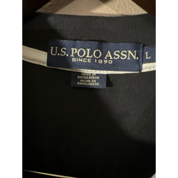 U.S. Polo Assn. Black Polo Shirt with Embroidered Logo nwt - Picture 2 of 3